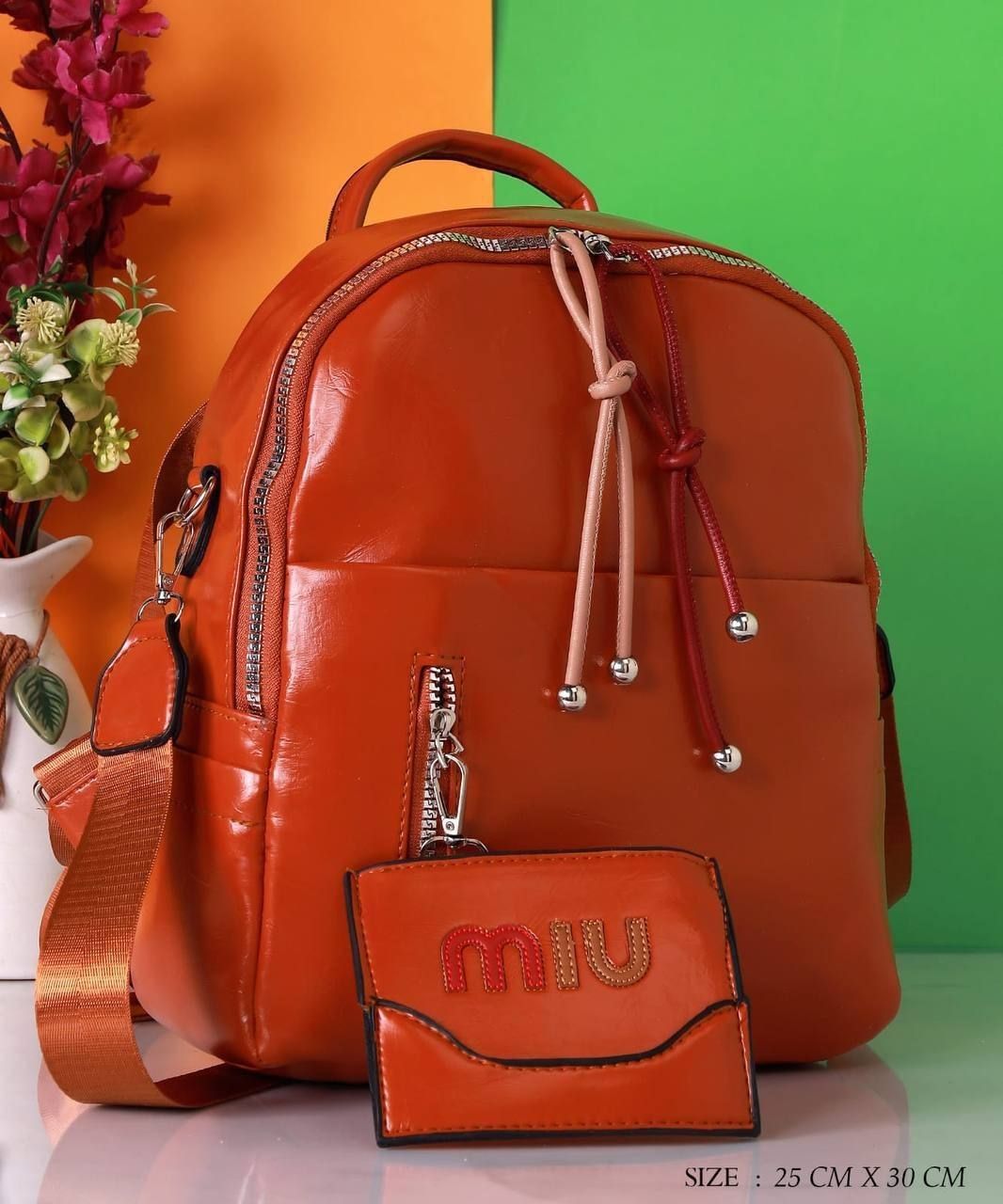 Miu backpack with wallet set