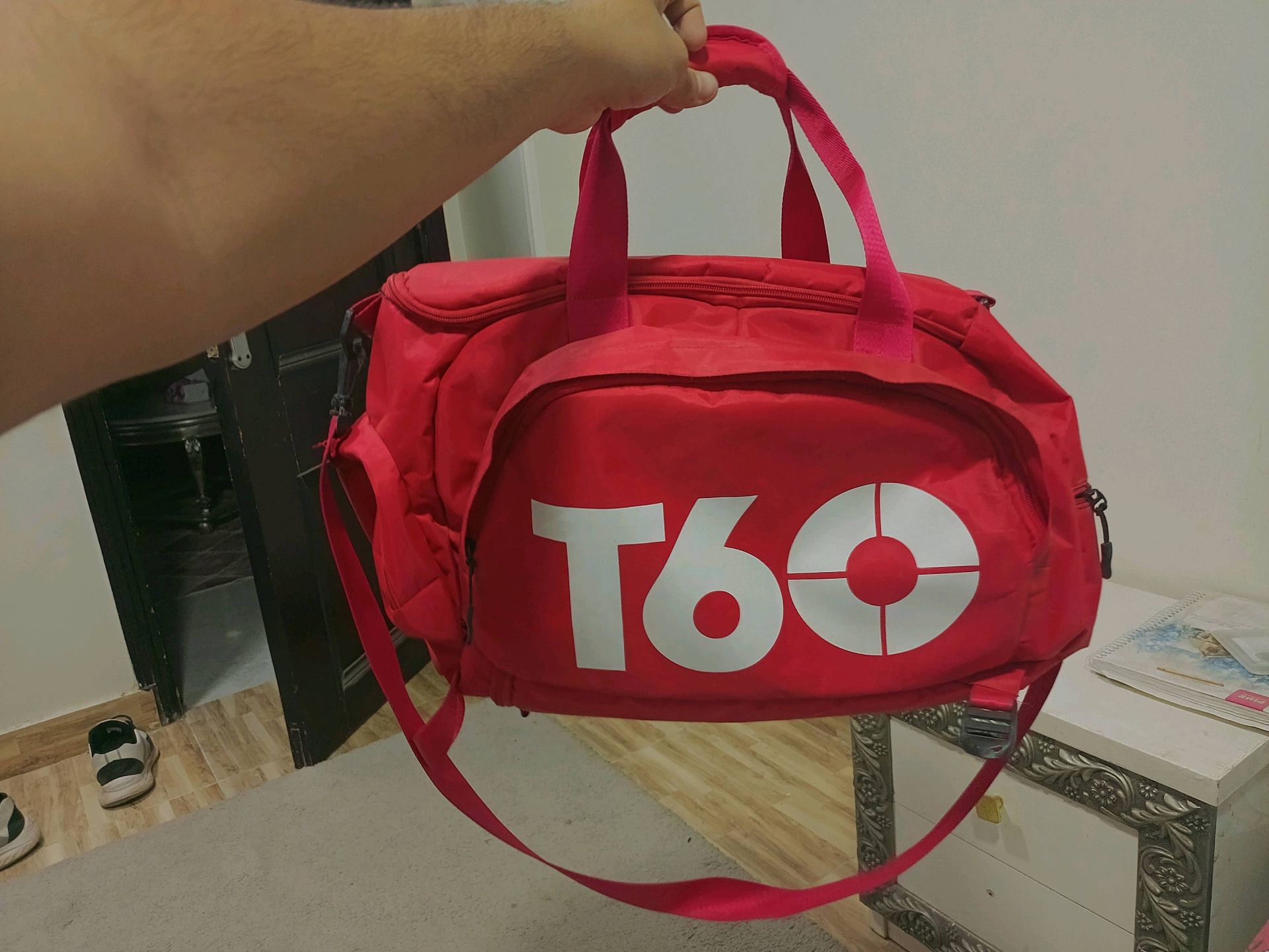 T60 Red Backpack Duffel Bag