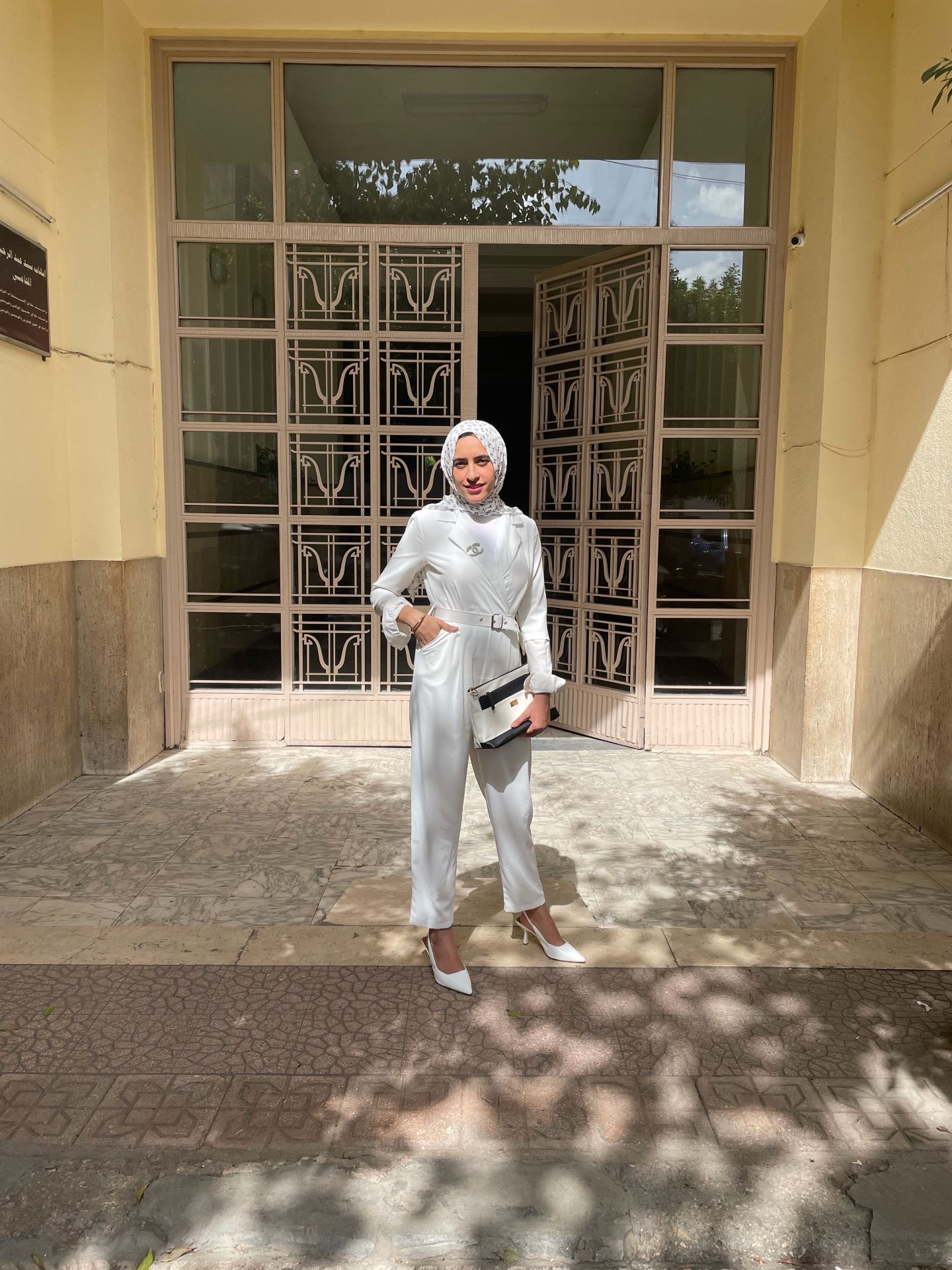 White long-sleeve dress-s size