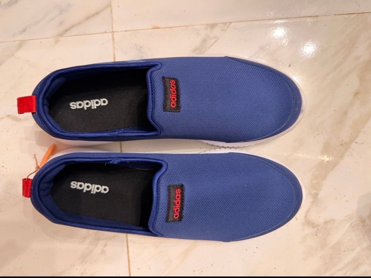 Adidas Blue Slip-On Shoes