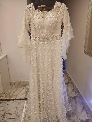 White Lace Petal Dress