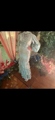 Light Blue Pleated Midi Dress
