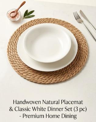 Placemat Set - Natural & Red