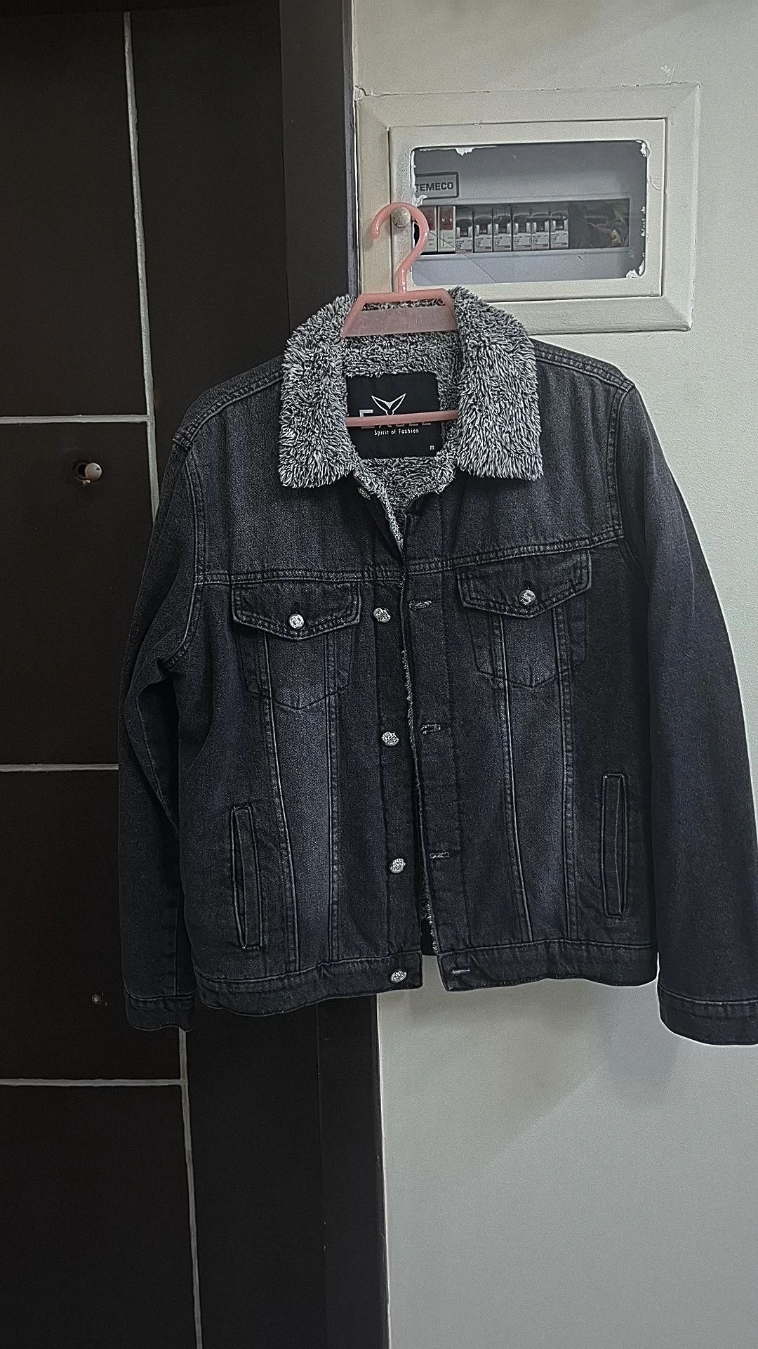 Denim Jacket Fuzzy Collar