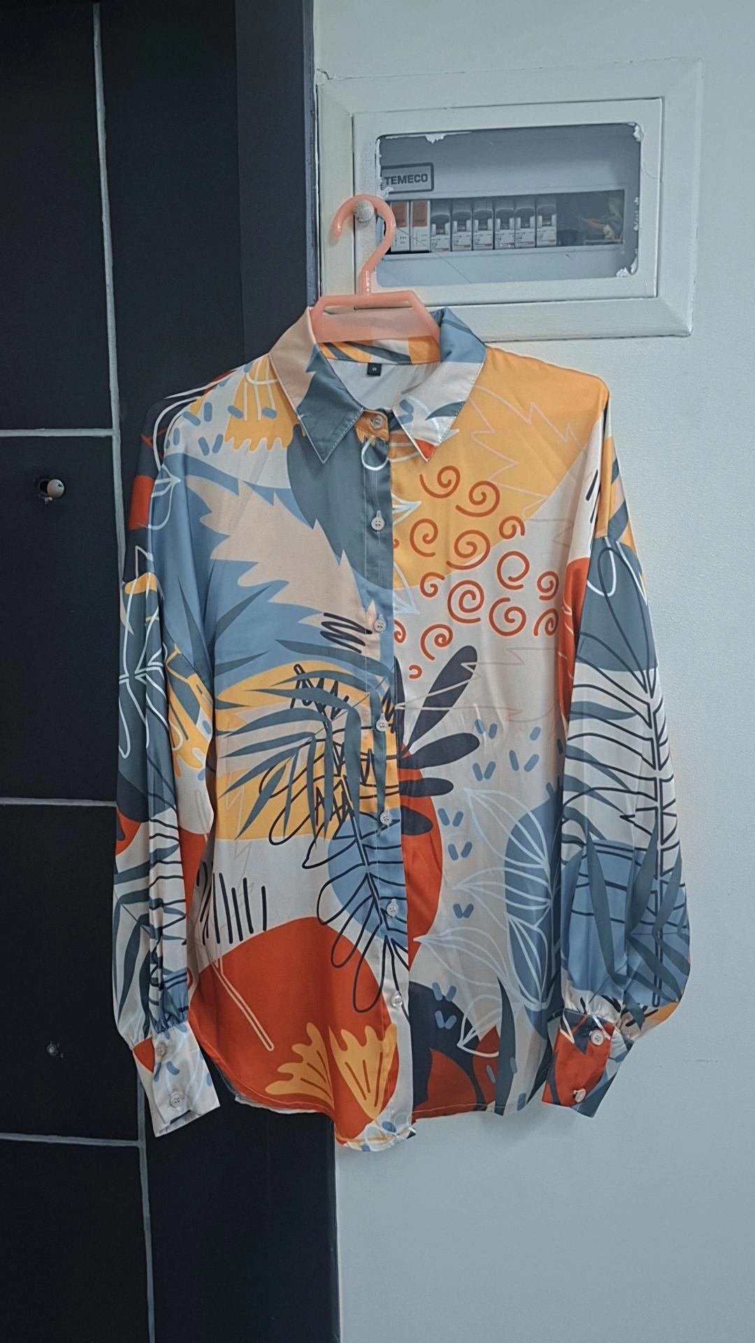 Colorful Botanical Print Shirt