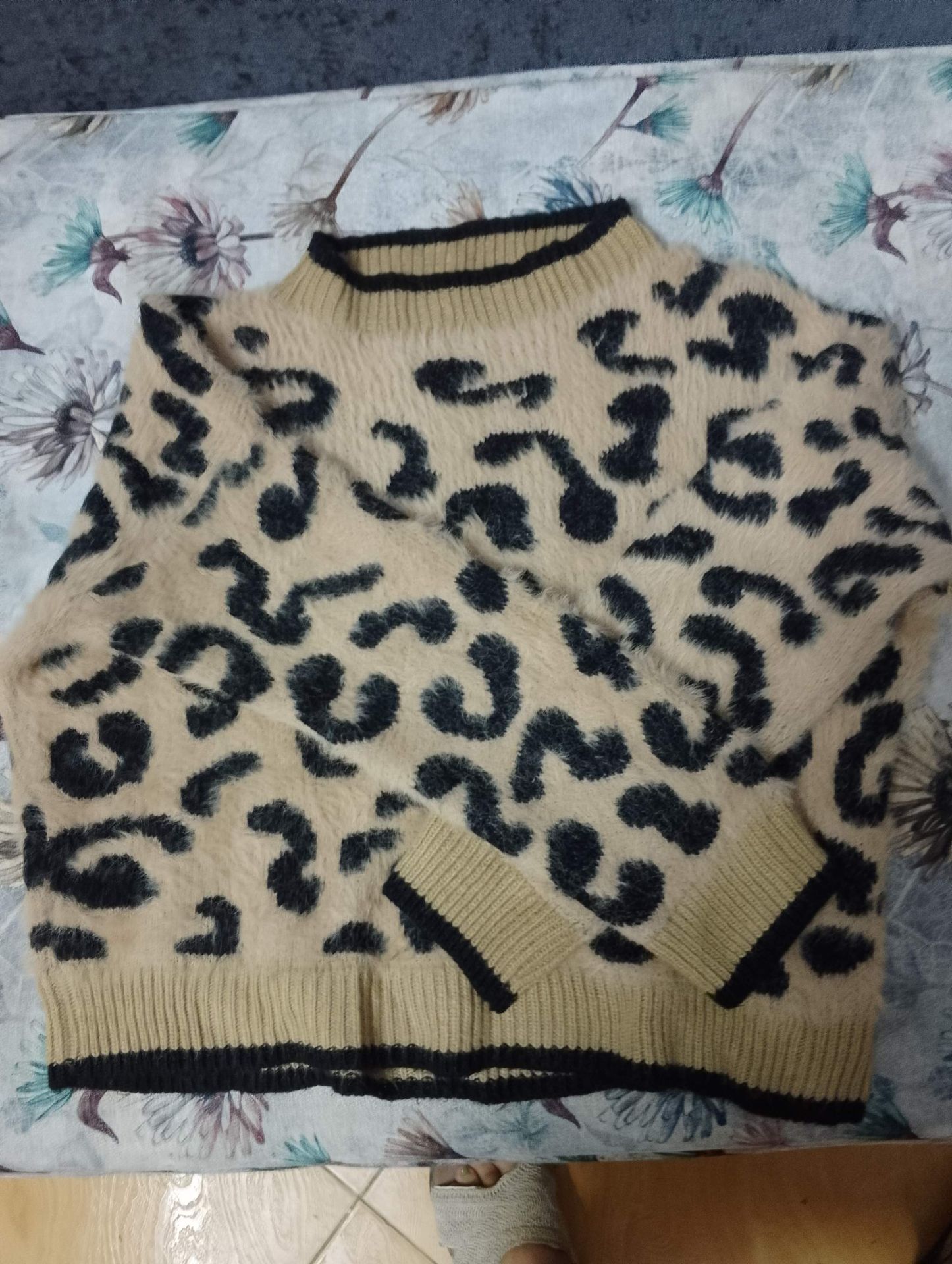 Leopard Print Knit Sweater