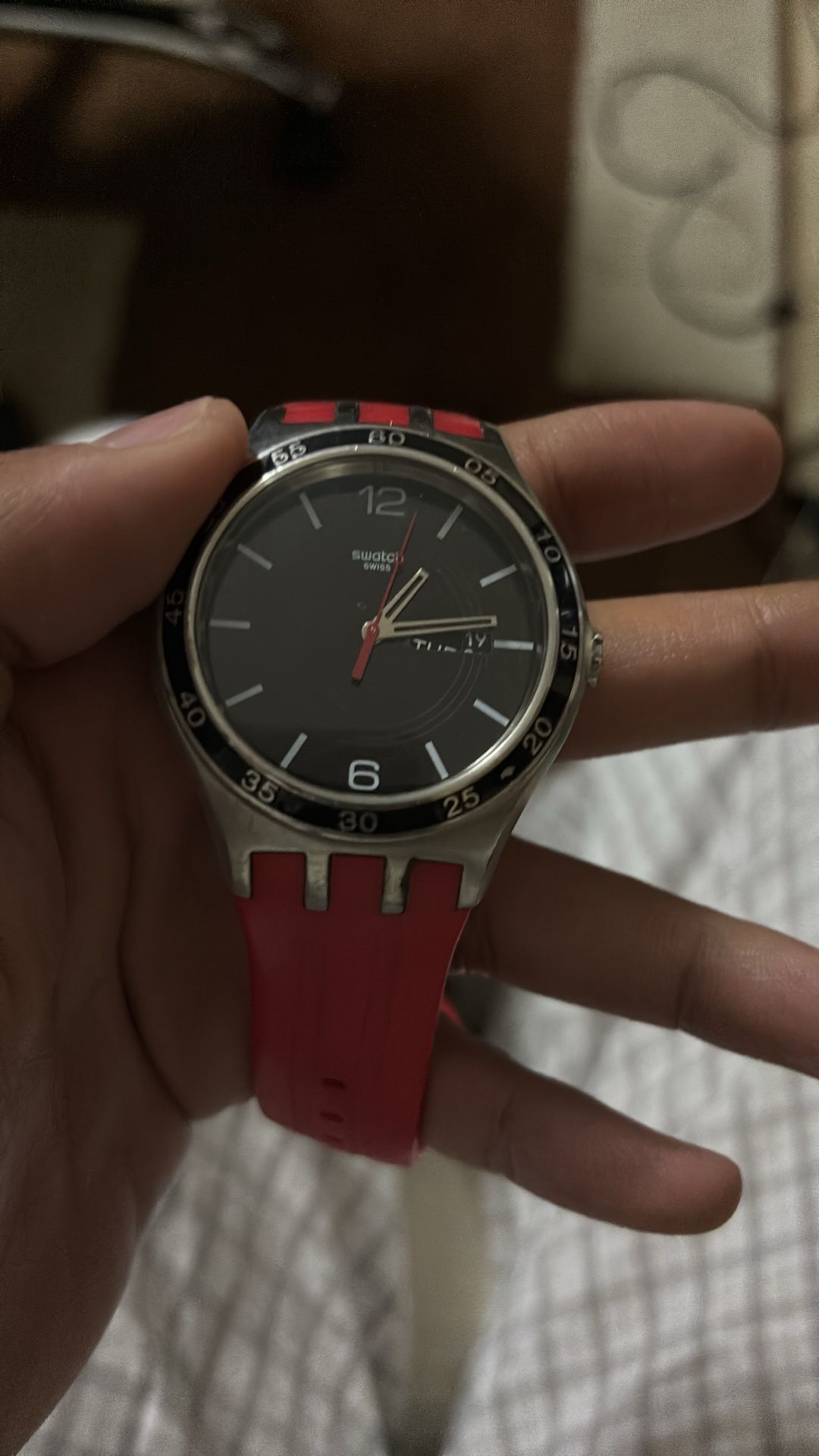 Swatch Watch Red Silicone
