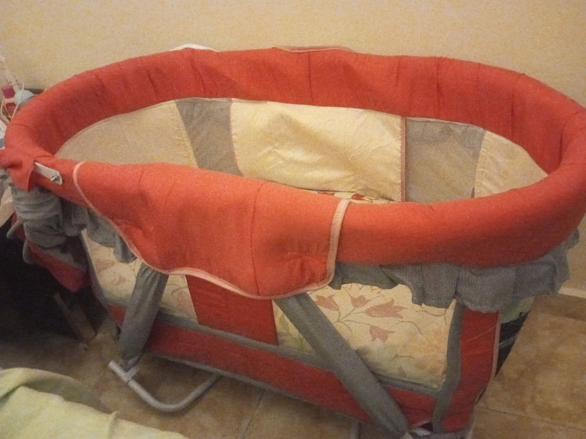 Red Portable Baby Playpen