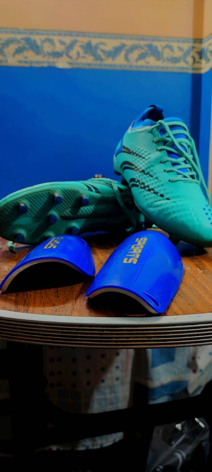 Soccer Cleats with Shin Guards