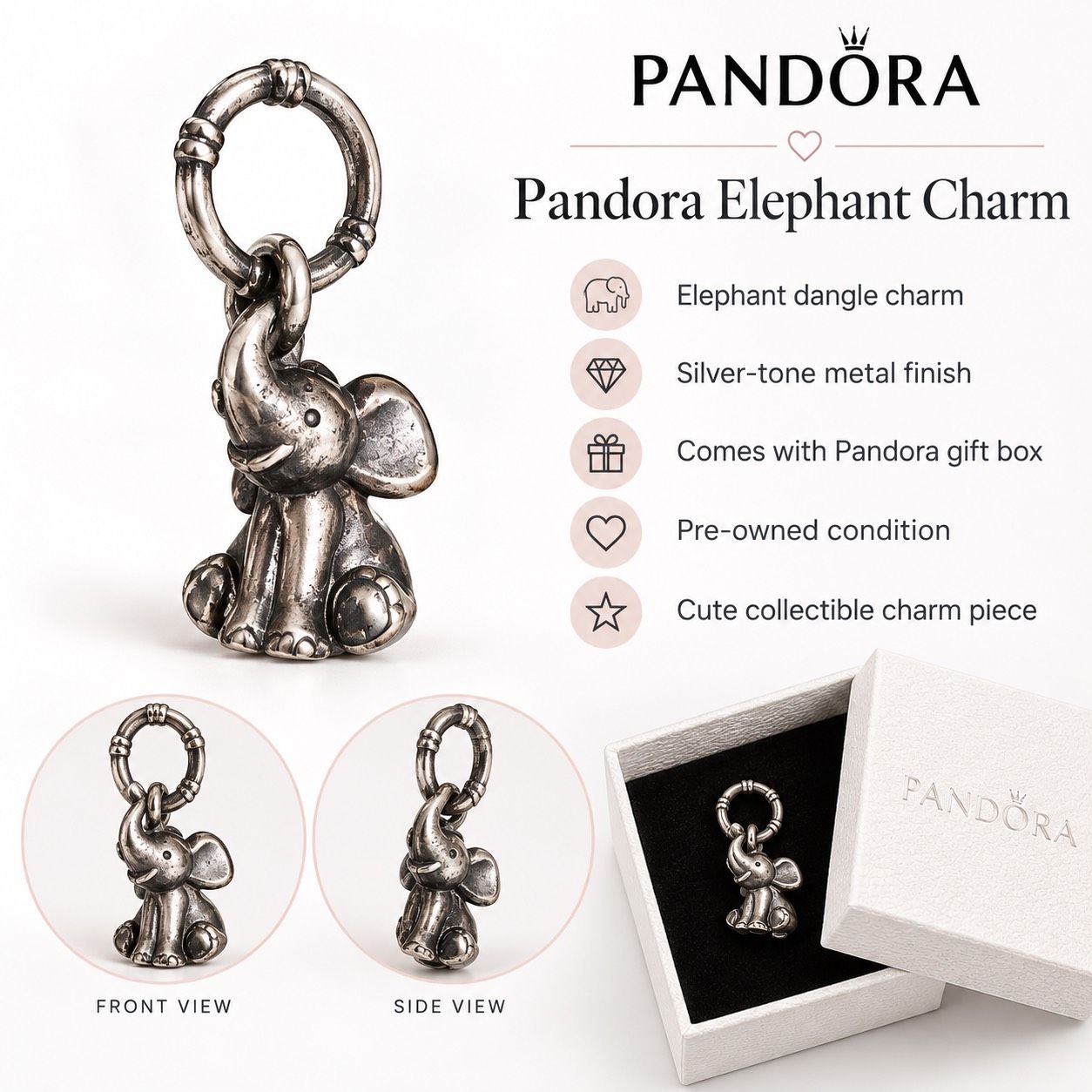 Pandora Elephant Charm