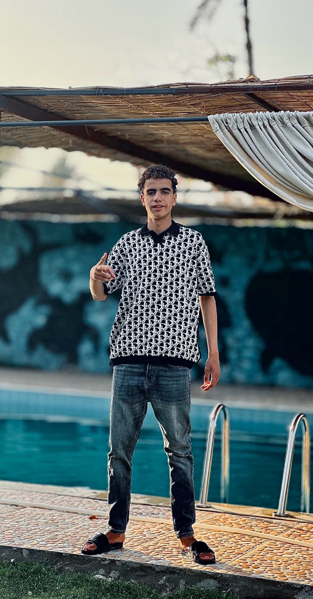 Black & White Patterned Shirt