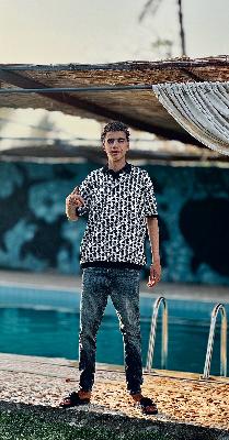 Black & White Patterned Shirt