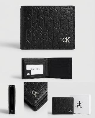 Calvin Klein محفظة جلد سوداء