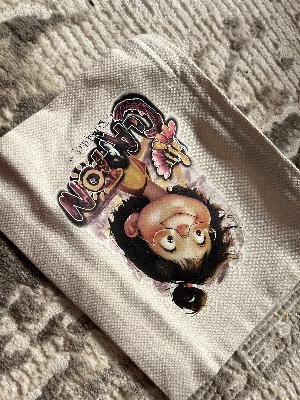 Graphic Print Canvas Pouch