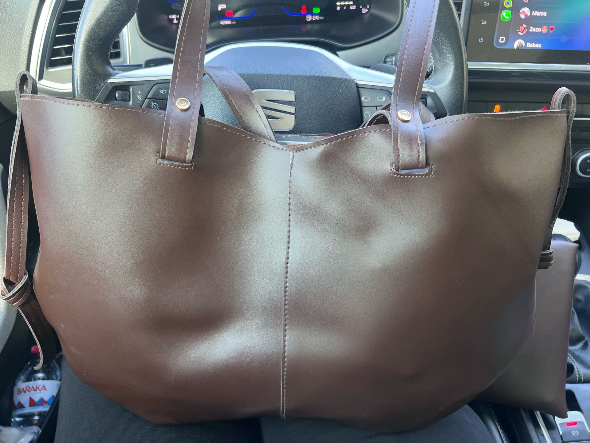 Brown Leather Tote Bag