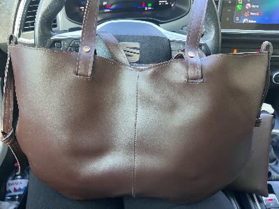 Brown Leather Tote Bag