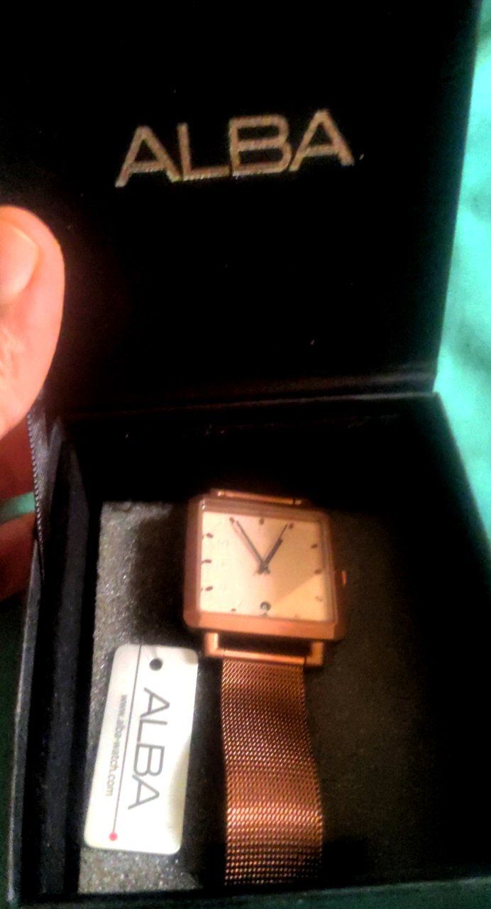 Alba Square Watch Rose Gold
