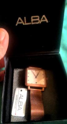 Alba Square Watch Rose Gold