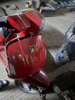 Red Vespa-Style Scooter