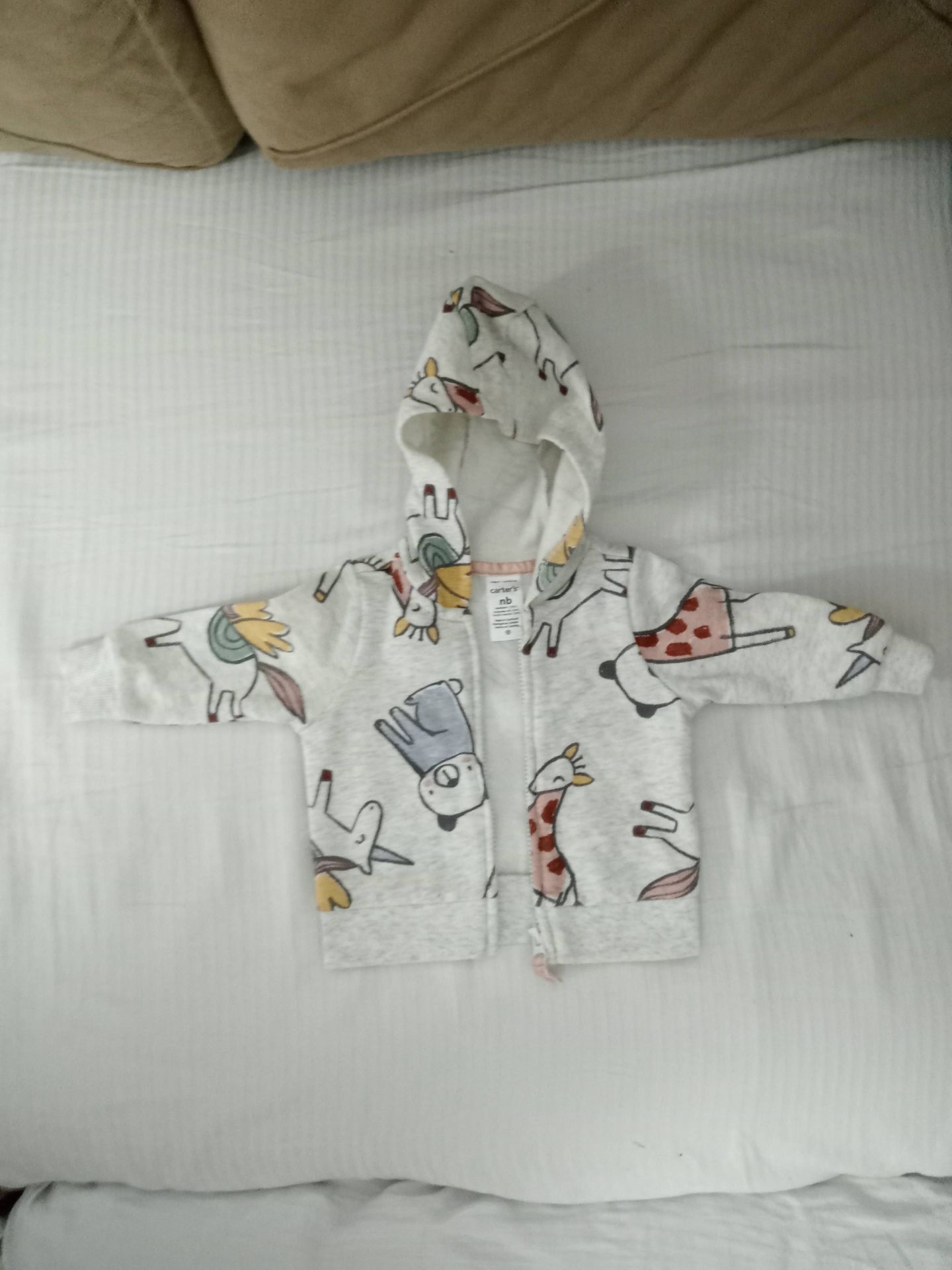 Baby Hoodie with Animal Print