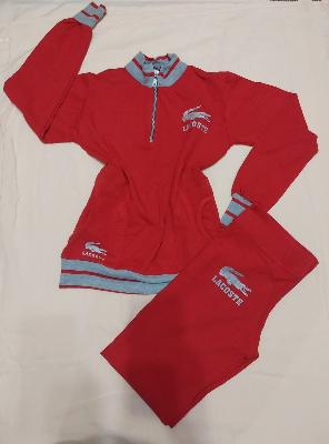 Lacoste Tracksuit Set Red