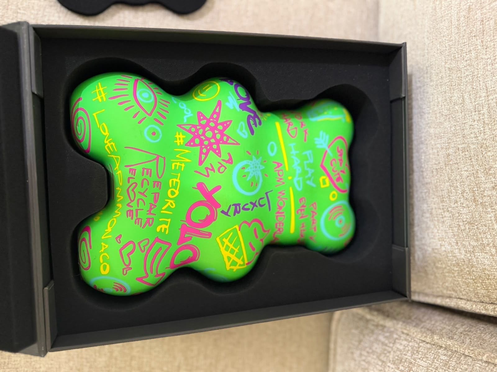 Neon Green Graffiti Bear apm