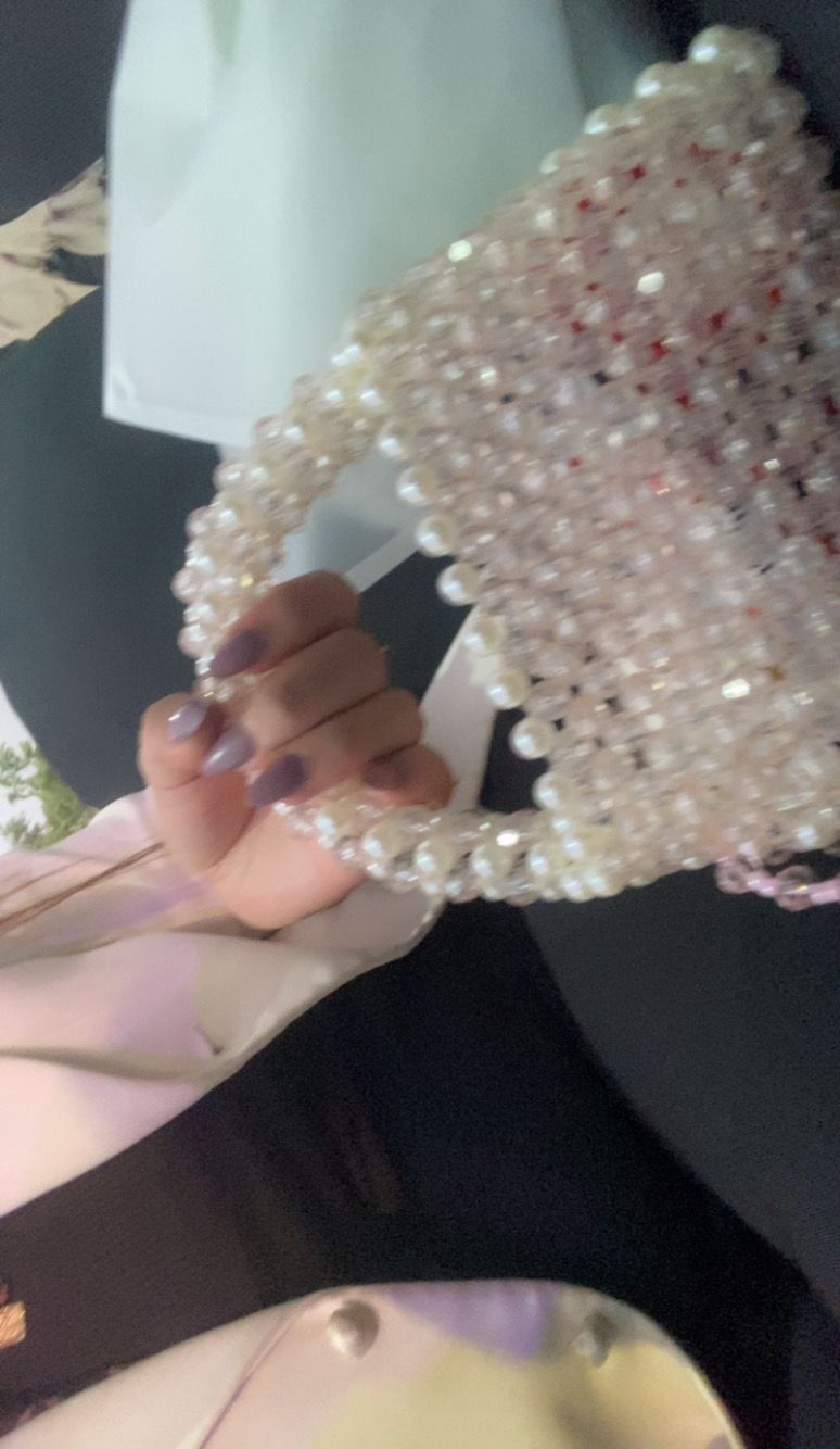 Pearl & Bead Embellished Clutch