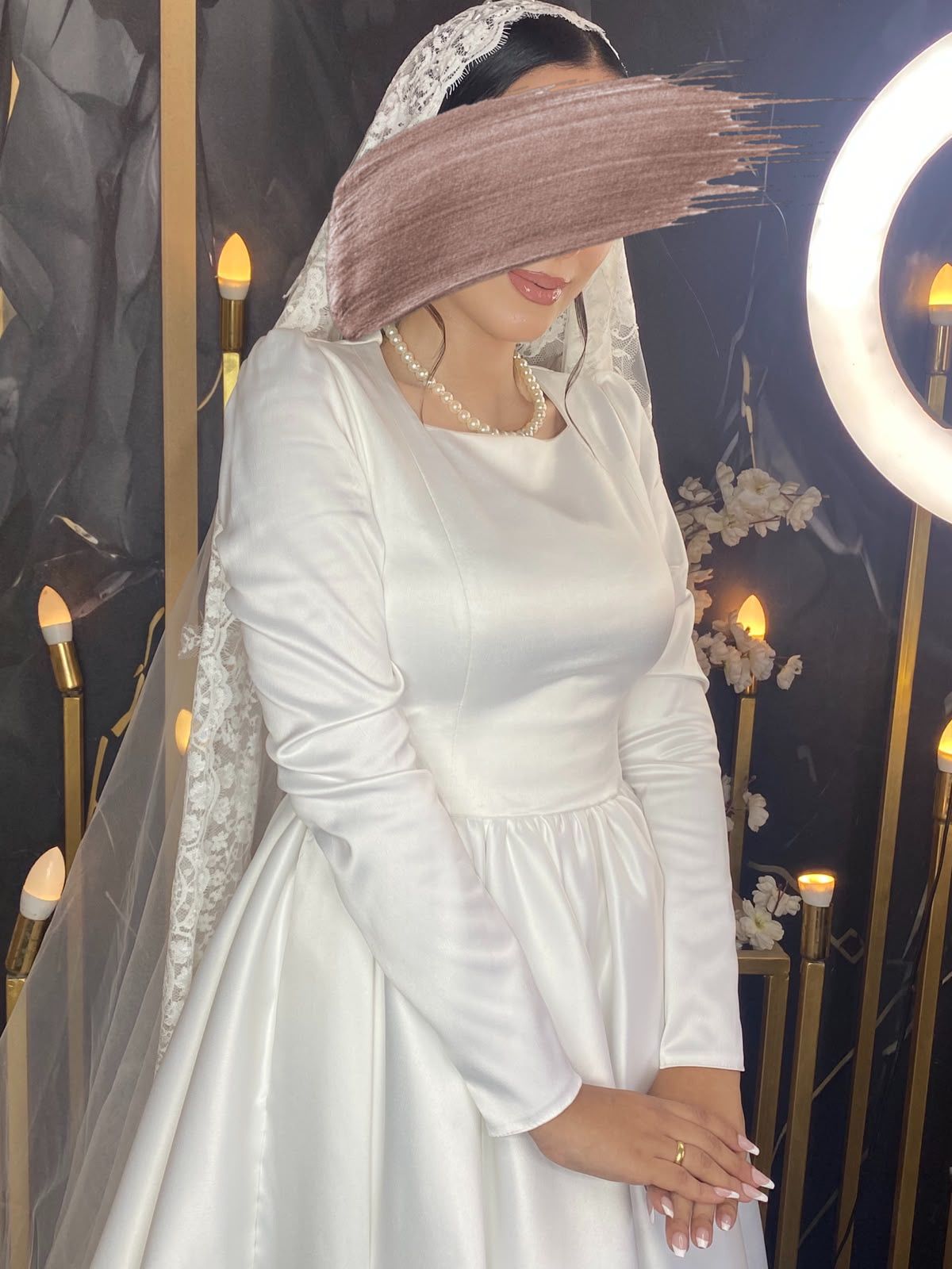 White Wedding Dress Long Sleeves