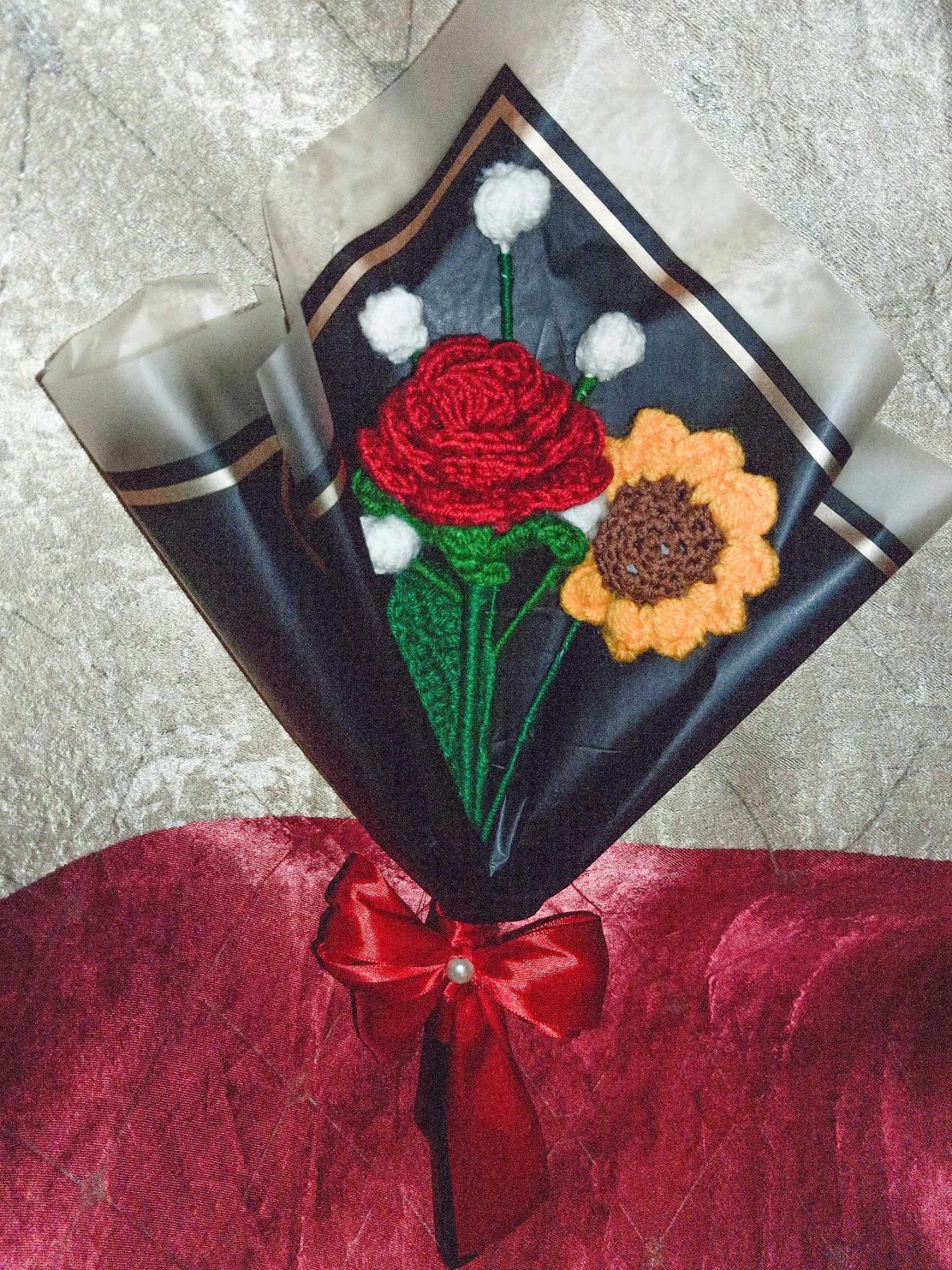 Embroidered Flower Cushion Cover