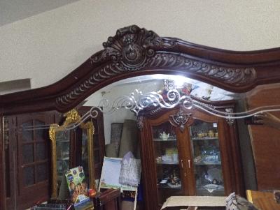 Carved Wood Display Cabinet