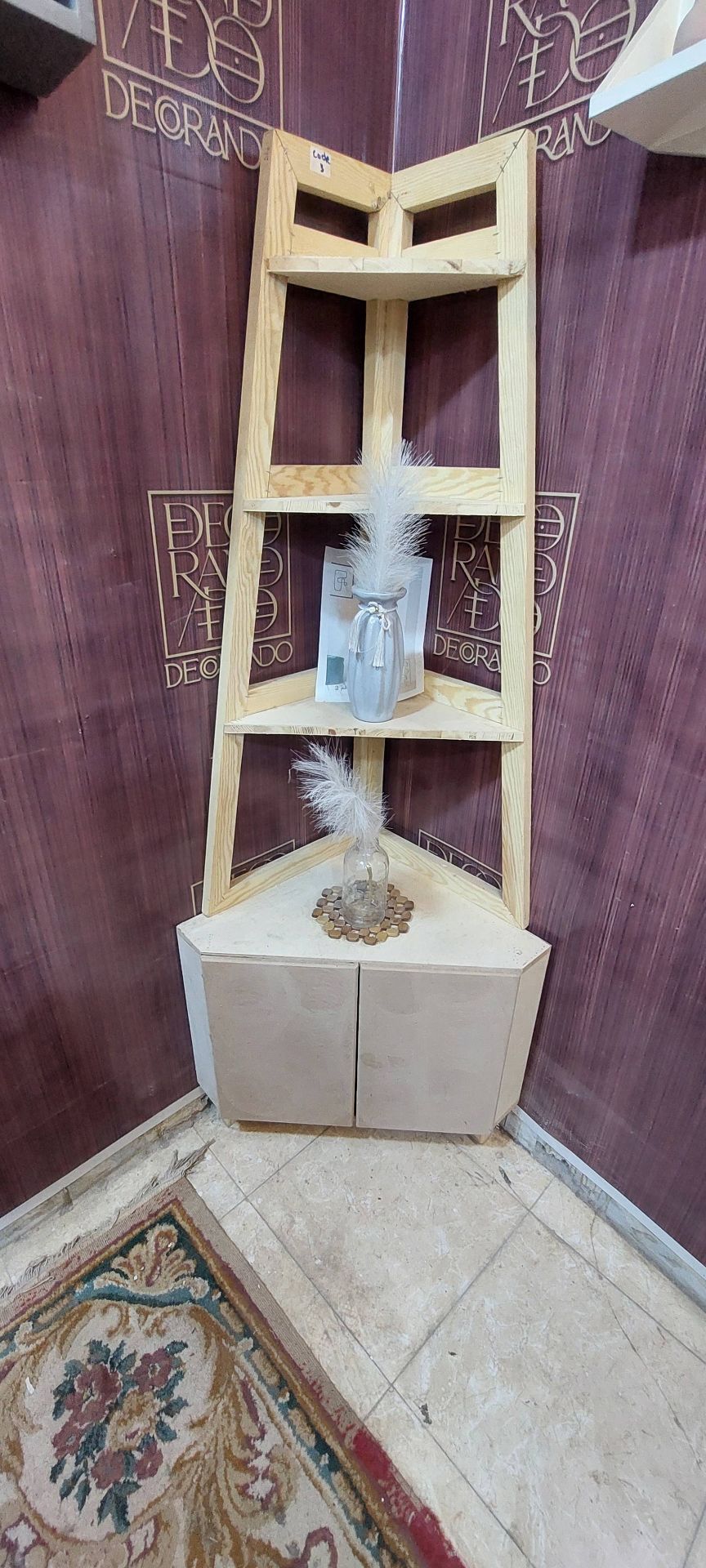 Corner Shelf Unit Wood