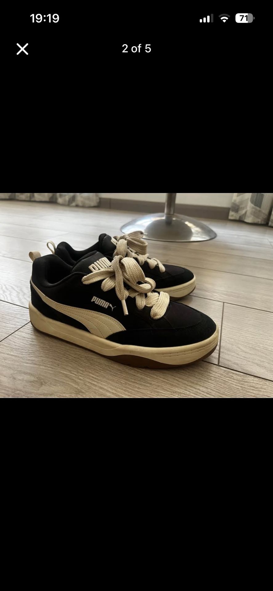 Puma Suede Black Beige Sneaker