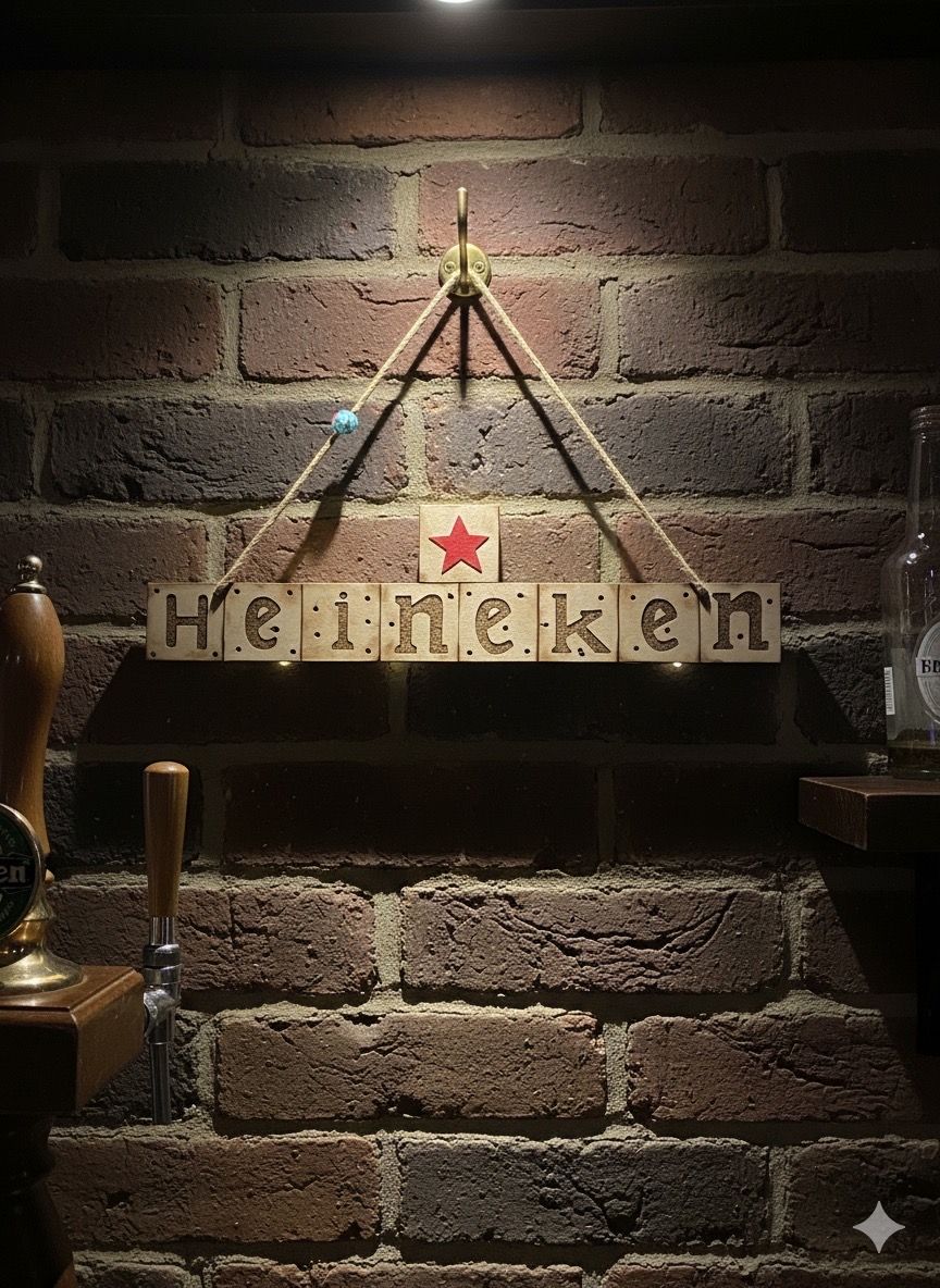 Heineken Wooden Sign Decor