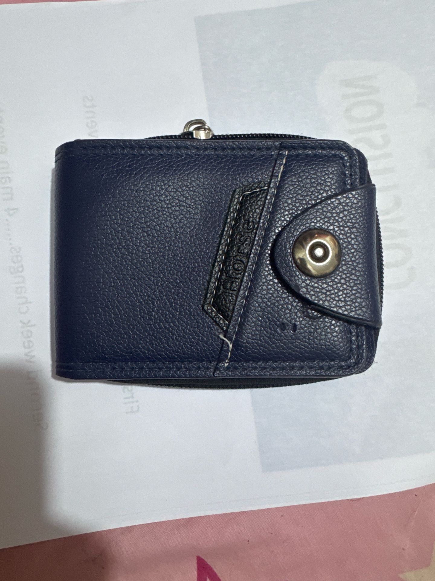 Navy Leather Wallet