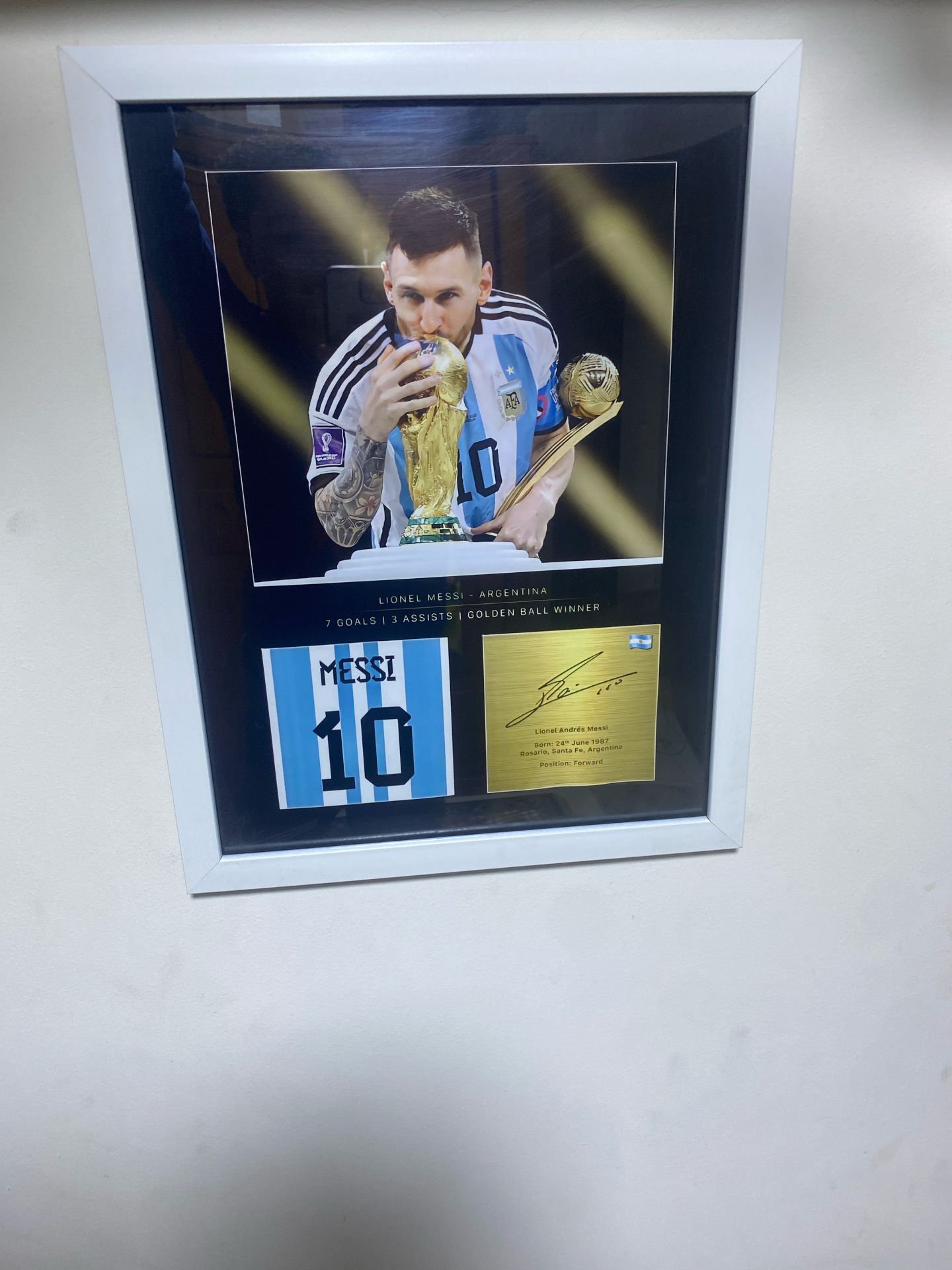 Messi Argentina Framed Poster