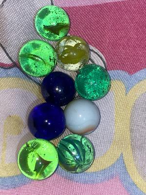 Glass marbles collection