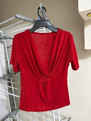 Red Wrap Front T-Shirt