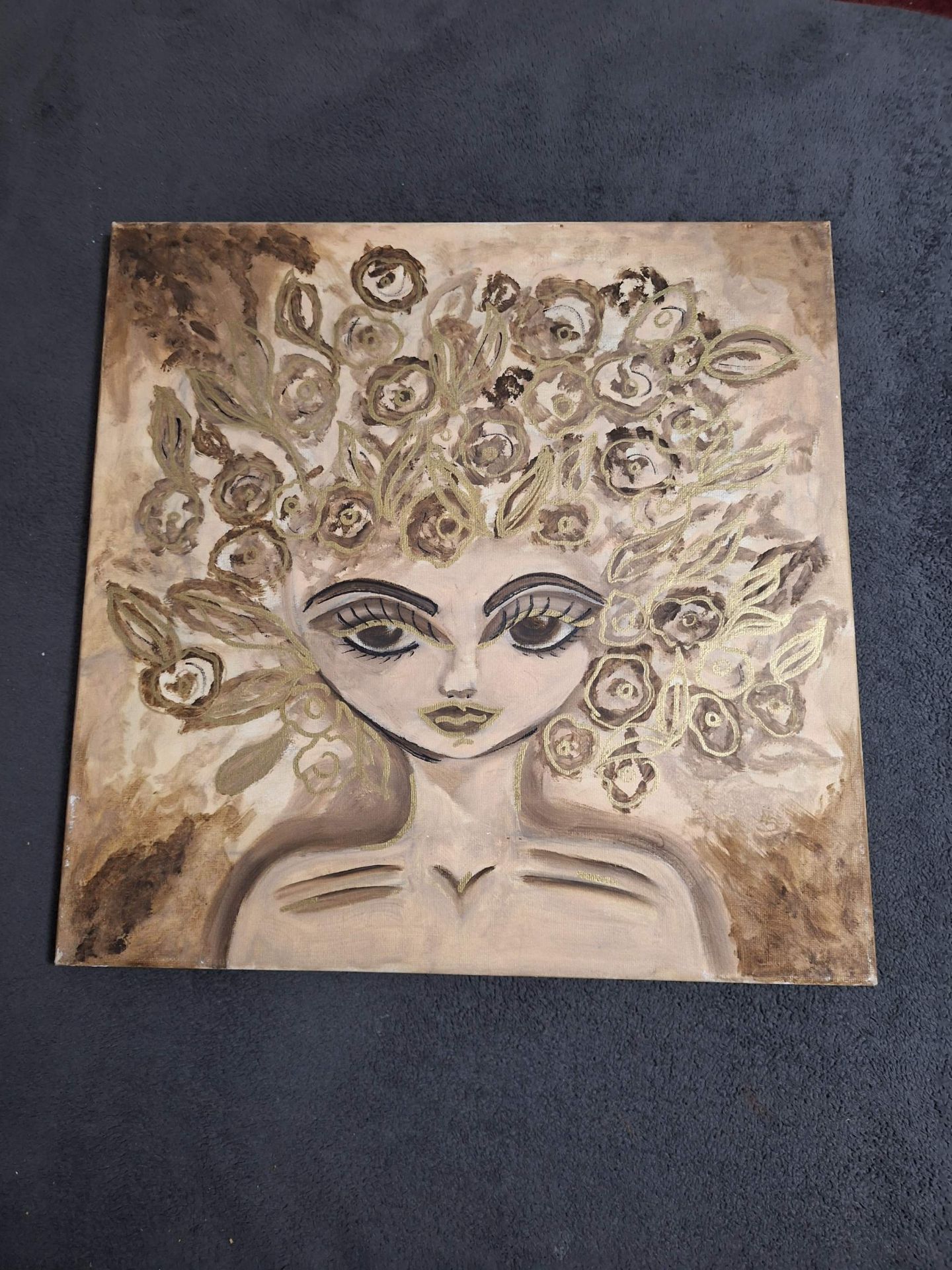 لوحة فنية رسم يدوى غير ممضية