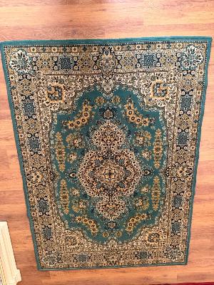 Teal Persian-Style Area Rug
