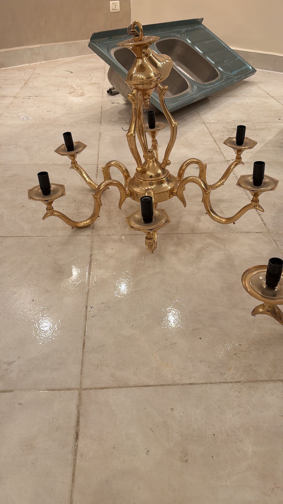 Gold Brass Candelabra Set