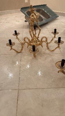 Gold Brass Candelabra Set